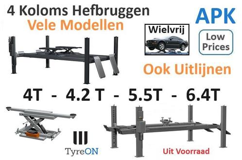 4 Koloms Hefbrug 4 - 5,5 - 6,4T Ook Uitlijnen, Wielvrij, APK, Diensten en Vakmensen, Auto en Motor | Monteurs en Garages