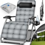 Tuinstoel - Ligstoel - Verstelbaar - Opvouwbaar - Grijs - Ti, Tuin en Terras, Verzenden, Zo goed als nieuw