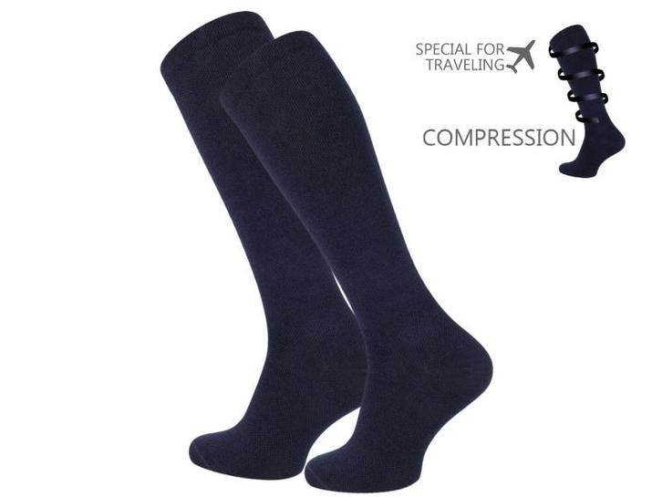 Compressie kniekous - Reiskniekous - Unisex - Marineblauw, Kleding | Heren, Sokken en Kousen, Verzenden