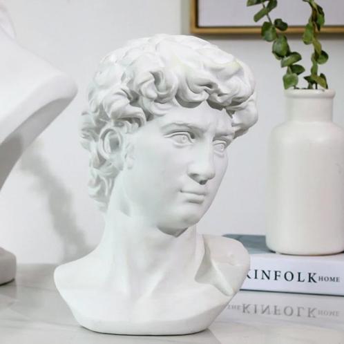 David van Michelangelo - Hoofd Standbeeld Sculptuur Decor, Tuin en Terras, Overige Tuin en Terras, Nieuw, Verzenden