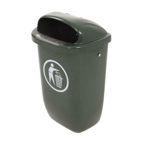 Kunststof buitenafvalbak DIN PK 50 liter groen, Huis en Inrichting, Woonaccessoires | Prullenbakken, Nieuw, 40 liter of meer, Kunststof