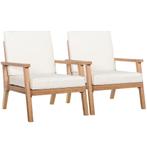 TRUUSK Tuinstoelen 2-delige Set Comfortabele Tuinstoelen Met, Verzenden, Nieuw