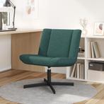 vidaXL Draaistoeltje Donkergroen Stof, Huis en Inrichting, Stoelen, Verzenden, Nieuw