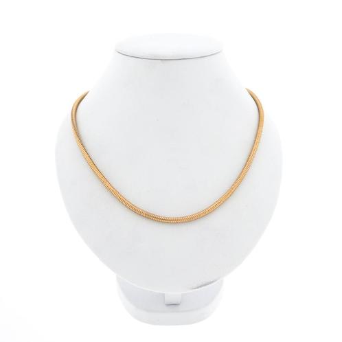 Gouden slangenschakel ketting | 44 cm (slangenketting), Sieraden, Tassen en Uiterlijk, Kettingen, Overige kleuren, Gebruikt, Goud