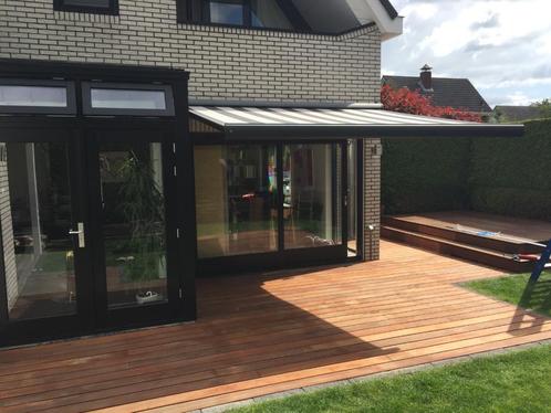 Knikarmscherm vanaf 699,-ook zipscreen, solarzonwering actie, Tuin en Terras, Zonneschermen, Knikarmscherm, Nieuw, 450 cm of meer