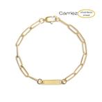 Paperclip naam armband goud premium stainless steel, Verzenden, Nieuw, Zilver