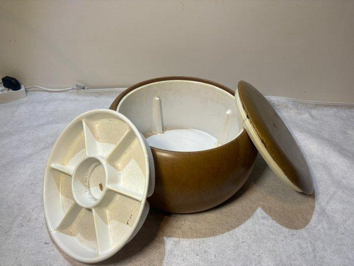 Poef - Vintage met Verborgen Naaidozen – Retro Design -, Antiek en Kunst, Kunst | Designobjecten