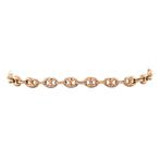 Rosegouden koffieboon armband 19- cm 14 karaat, Sieraden, Tassen en Uiterlijk, Armbanden, Verzenden, Zo goed als nieuw, Goud, Goud