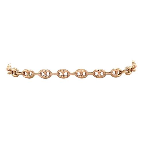 Rosegouden koffieboon armband 19- cm 14 karaat, Sieraden, Tassen en Uiterlijk, Armbanden, Goud, Zo goed als nieuw, Goud, Verzenden