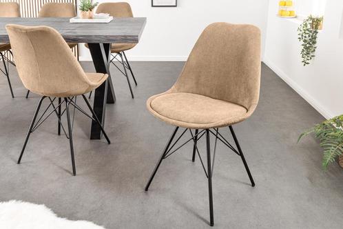 Design stoel SCANDINAVIA MEISTERSTUCK bruin koord zwart, Huis en Inrichting, Fauteuils, Ophalen of Verzenden