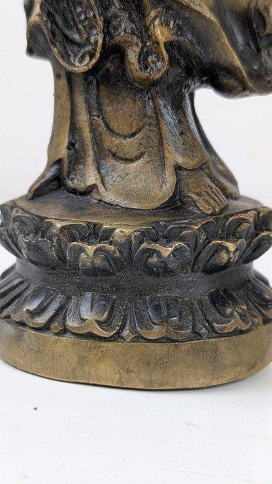 Sierlijk standbeeld Quan Yin met kind - Brons - China, Antiek en Kunst, Antiek | Overige Antiek
