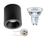 Voordeelset: Opbouwspot Set - Pragmi Cliron Pro - GU10, Metaal of Aluminium, Nieuw, Ophalen of Verzenden, Led