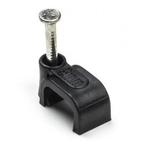 Kabelclip | Q-link | 8 mm (20 stuks, Plat, Zwart), Doe-het-zelf en Verbouw, Elektra en Kabels, Verzenden, Nieuw