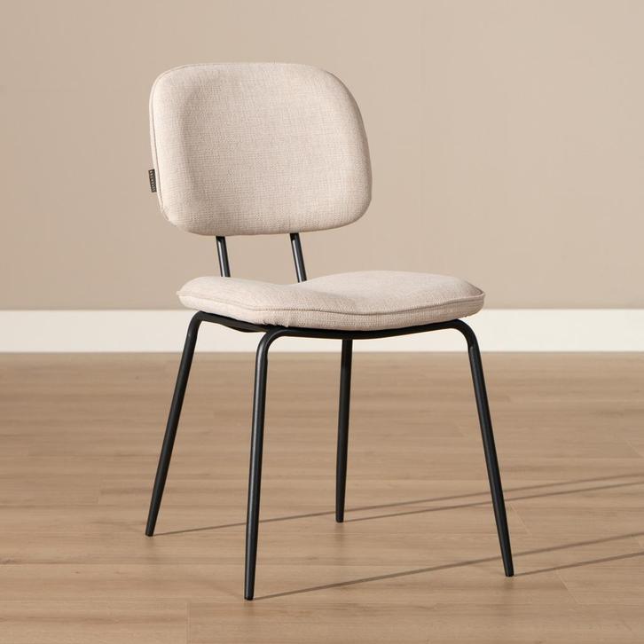 40% Korting: Scandinavische eetkamerstoel Ivar gerecyclede, Huis en Inrichting, Stoelen, Zo goed als nieuw, Stof, Ophalen