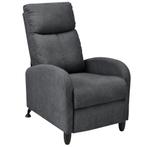 Verstelbare relaxfauteuil 102x60x92 cm stof donkergrijs, Huis en Inrichting, Fauteuils, Verzenden, Nieuw