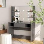 vidaXL Kaptafel met LED-verlichting 100x40x135 cm MDF grijs, Huis en Inrichting, Verzenden, Nieuw
