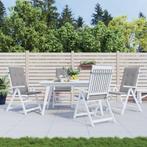 vidaXL Tuinstoelkussens 4 st hoge rug 120x50x3 cm stof grijs, Verzenden, Nieuw, Grijs
