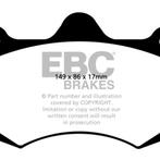 EBC 05-08 Morgan Aero 8 4.4 Redstuff Front Brake Pads, Auto-onderdelen, Ophalen of Verzenden, Nieuw