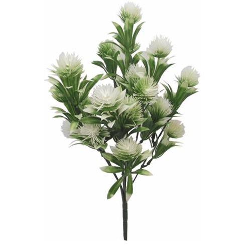 Vuller 32cm plastic filler bush white/green corsage of in, Huis en Inrichting, Woonaccessoires | Kunstplanten en Kunstbloemen