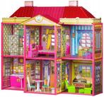 Groot poppenhuis met 6 kamers & meubels - 106x95x38 cm -..., Kinderen en Baby's, Speelgoed | Poppenhuizen, Ophalen of Verzenden