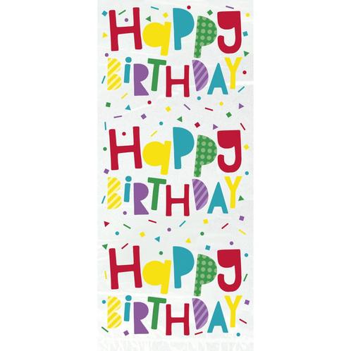 Cellofaan Zakjes Happy Birthday 28cm 20st, Hobby en Vrije tijd, Feestartikelen, Nieuw, Verzenden