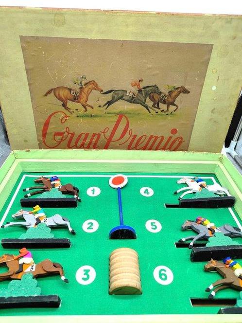 Gioco da tavolo Gran Premio Cavalli - in legno vintage -, Antiek en Kunst, Antiek | Speelgoed