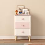 Kindernachtkastje Sandnes wit en roze 62x38x30 cm [en.casa], Verzenden, Nieuw