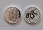 Australië. 50 Cents 2 Münzen: Koala und Year of the Snake 2
