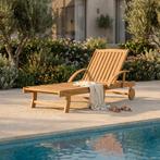 Ligstoel / Ligbed SunScape - Acaciahout - Verstelbare Rugleu, Verzenden, Nieuw