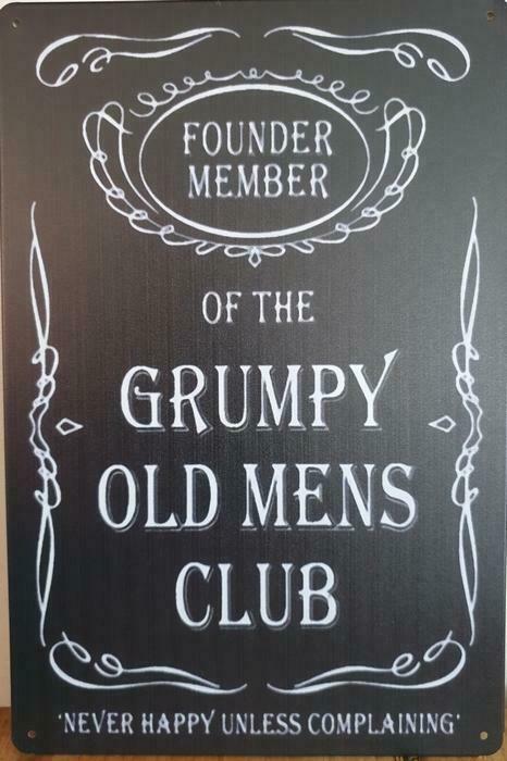 Grumpy old mens club reclamebord, Verzamelen, Merken en Reclamevoorwerpen, Nieuw, Verzenden