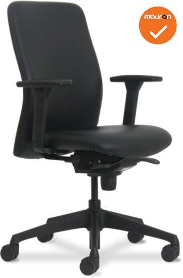 Vigo Bureaustoel - NIEUW - Coupon leer gestoffeerd - Voet..., Zakelijke goederen, Kantoor en Winkelinrichting | Kantoormeubilair en Inrichting