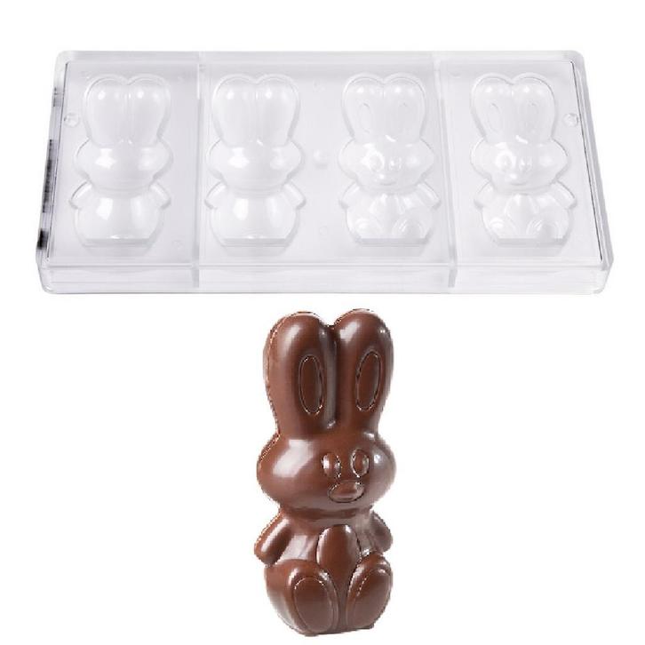 Chocolademal Chocolate World Konijn (2x) 99,5mm, Hobby en Vrije tijd, Taarten en Cupcakes maken, Nieuw, Verzenden