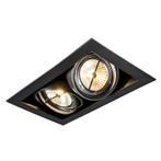Inbouwspot zwart AR111 verstelbaar 2-lichts - Oneon, Nieuw, Overige materialen, Design