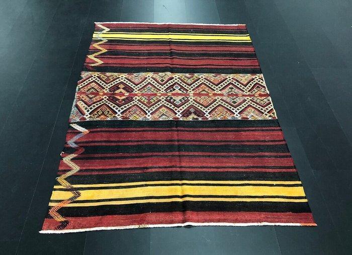 Vintage Turks Kilim-tapijt - Vloerkleed - 191 cm - 138 cm, Huis en Inrichting, Stoffering | Tapijten en Kleden