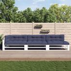 vidaXL Palletkussens 7 st stof marineblauw, Huis en Inrichting, Woonaccessoires | Kussens, Verzenden, Nieuw, Blauw