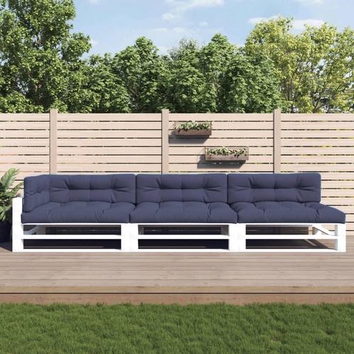 vidaXL Palletkussens 7 st stof marineblauw, Huis en Inrichting, Woonaccessoires | Kussens, Blauw, Nieuw, Verzenden