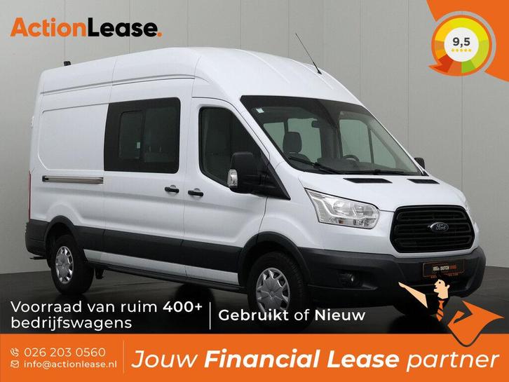 Ford Transit Dubbel cabine L3 H3 2019 Diesel Handgeschakeld, Auto's, Ford, Dealer onderhouden, Te koop, Zwart, Handgeschakeld
