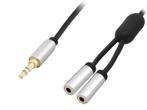 Splitter 3,5 inch Jack Male naar 2x 3,5 inch Jack Female 15, Audio, Tv en Foto, Audiokabels en Televisiekabels, Ophalen of Verzenden