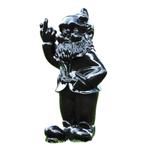 Tuinkabouter - middelvinger - polystone - 80 cm - zwart, Ophalen of Verzenden, Nieuw