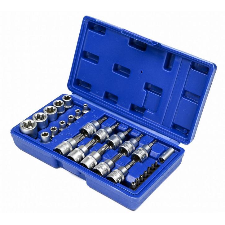 Benson 30-delige Torx-, bit- en doppenset - chroom vanadi..., Doe-het-zelf en Verbouw, Gereedschap | Handgereedschap, Nieuw, Ophalen of Verzenden