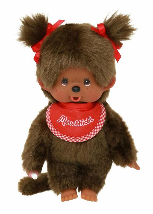 Monchhichi pop bruin meisje met rod van €24,99 voor €19,99, Kinderen en Baby's, Speelgoed | Overig, Ophalen of Verzenden