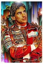 Ayrton Senna GlitchART - David Vijsma 40 x 60 cm, Nieuw, Formule 1, Verzenden