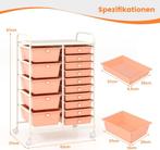 COSTWAY Rolwagen met 12 stapelbare laden, ladewagen, rolcont, Huis en Inrichting, Verzenden, Zo goed als nieuw