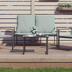 vidaXL Tuintafel 55x40x37 cm staal antracietkleurig, Tuin en Terras, Verzenden, Nieuw, Metaal