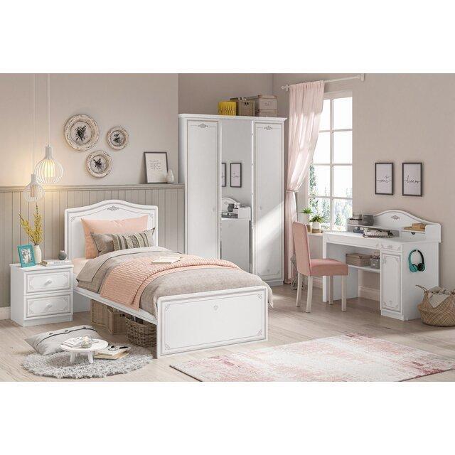 Emily meisjeskamer 3-delige set bed 3 deur kast nachtkastje, Kinderen en Baby's, Kinderkamer | Complete kinderkamers, Meisje, Nieuw