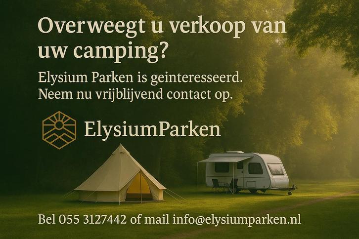 Camping ter overname gezocht, Huizen en Kamers, Recreatiewoningen te koop, Overige soorten