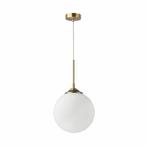 Nova Luce Athena - hanglamp - goudkleurig met lampenkap van, Huis en Inrichting, Lampen | Hanglampen, Nieuw, Verzenden