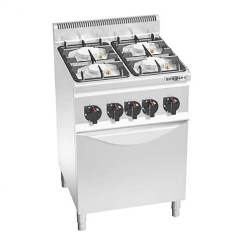 GGM Gastro | Gasfornuis - 19 kW - 4 branders - incl. gasoven, Witgoed en Apparatuur, Fornuizen, Inbouw, Verzenden