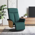 vidaXL Fauteuil verstelbaar met voetensteun stof donkergroen, Huis en Inrichting, Fauteuils, Verzenden, Nieuw