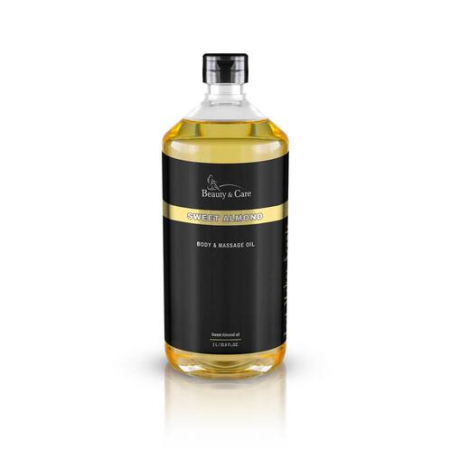 Beauty & Care Zoete Amandel olie 1 L.  new, Sport en Fitness, Massageproducten, Olie of Lotion, Nieuw, Ophalen of Verzenden